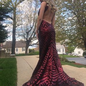 Formal Long train v cut Dress!